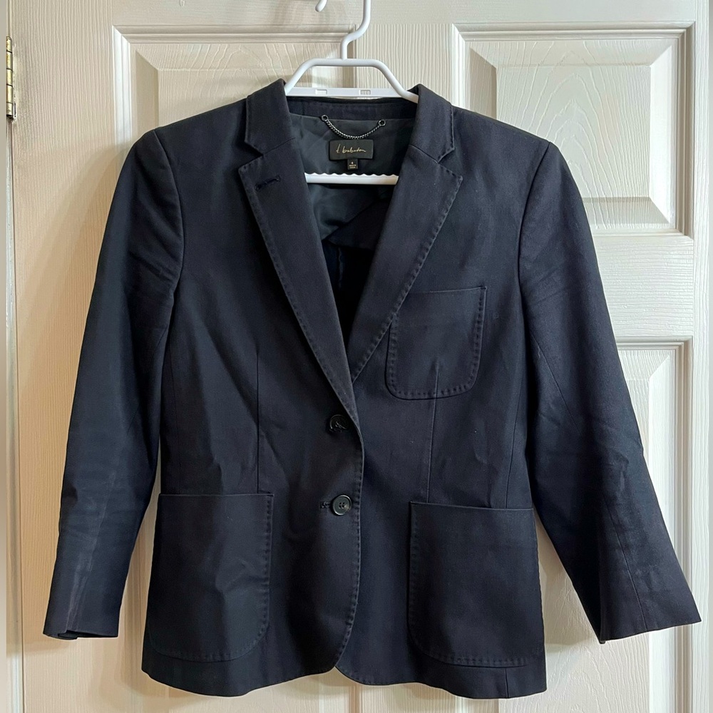 BABATON black Fitted Cotton Blazer size 4